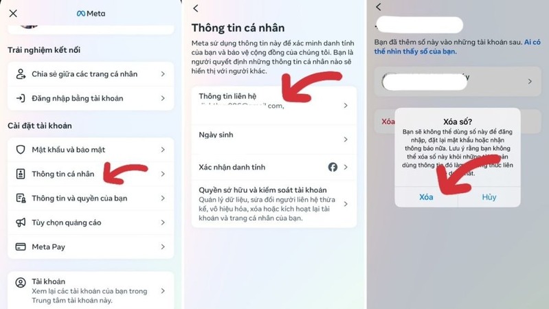 Cách đổi số điện thoại trên facebook trên IOS và Android 