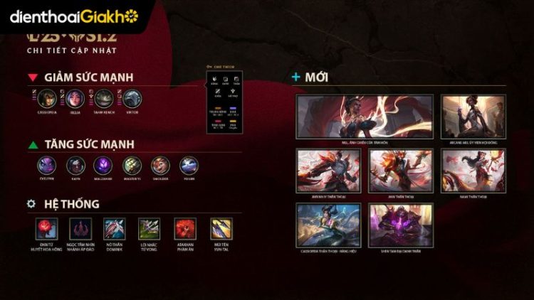 Bản cập nhật LMHT 25