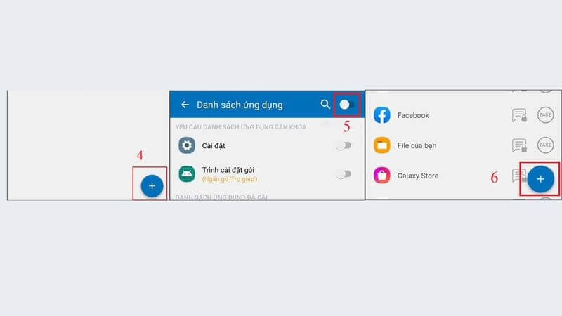 Cách khóa ứng dụng thông qua app thứ 3 bước 3