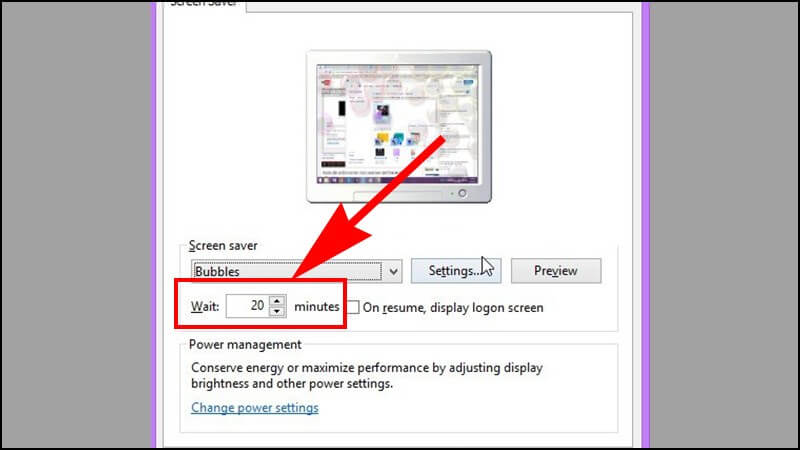 Sử dụng hình khóa Screen Saver trên Windows 7 bước 3