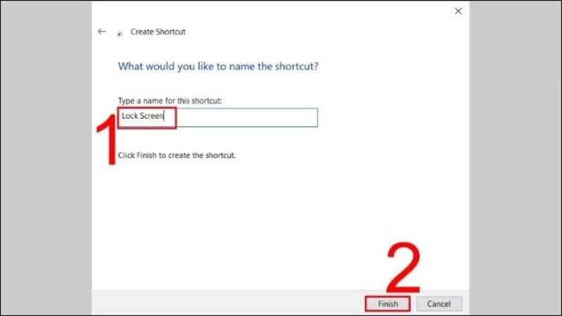 Sử dụng Shortcut Desktop để khóa màn hình 3