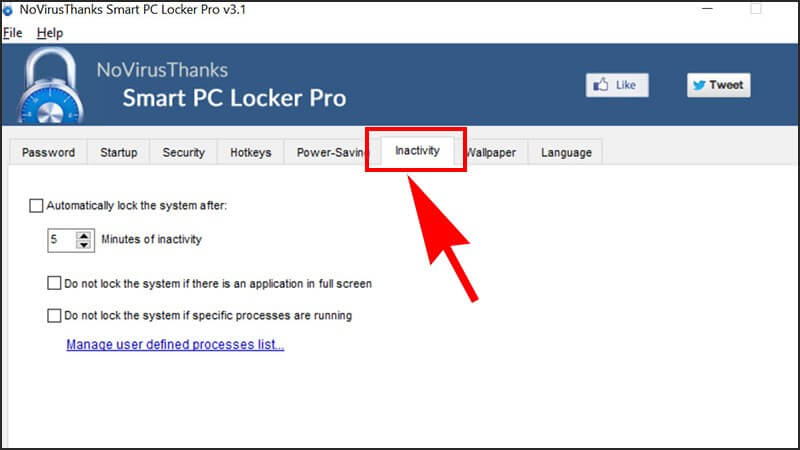 Khóa màn hình thông qua phần mềm Smart PC Locker Pro 3