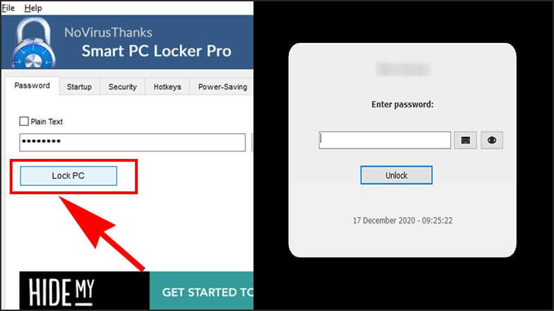 Khóa màn hình thông qua phần mềm Smart PC Locker Pro 4