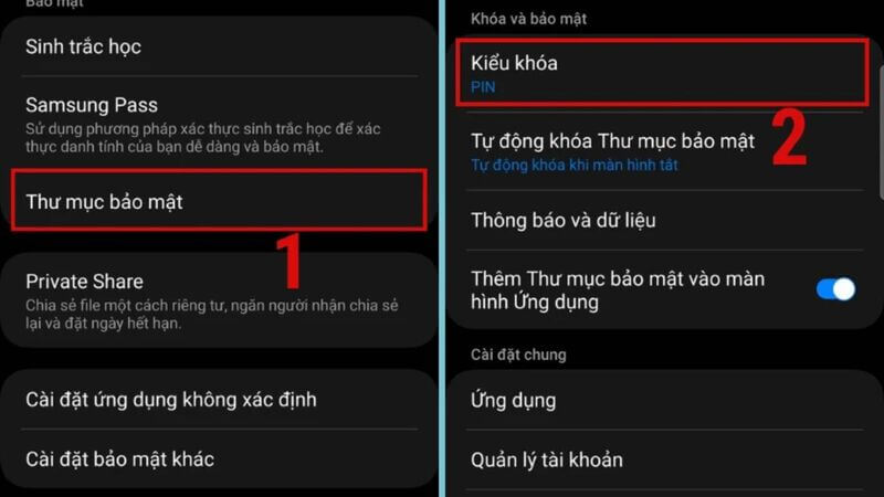 Cách khóa ứng dụng bằng thư mục bảo mật 2