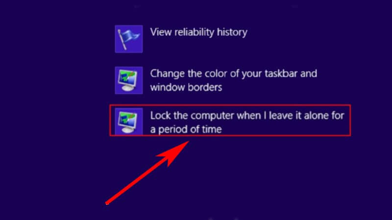 Cài đặt hệ thống Windows 8/8.1 để khóa màn hình 2