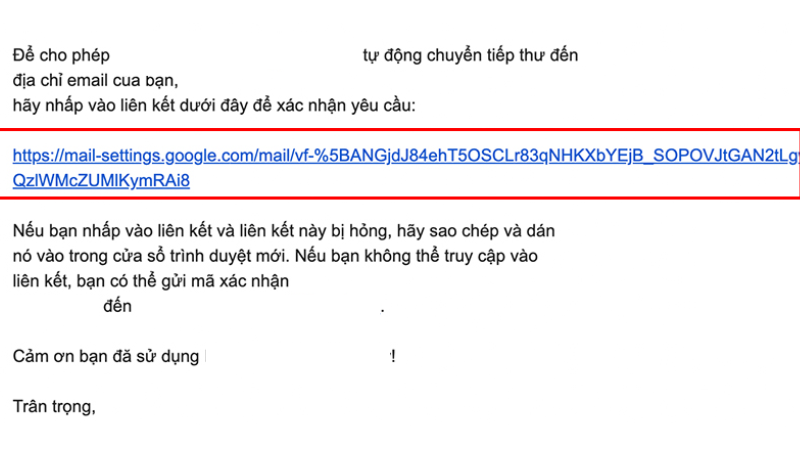 Cách bật tính năng tự động chuyển tiếp email