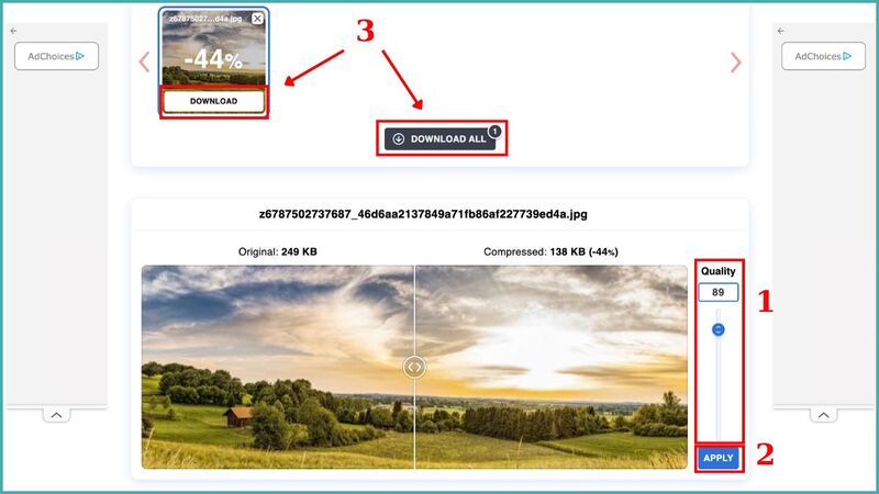 Nhấn Download để tải hình ảnh về thiết bị