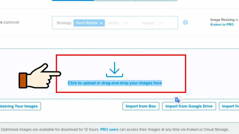 Chọn File uploader để tải ảnh lên
