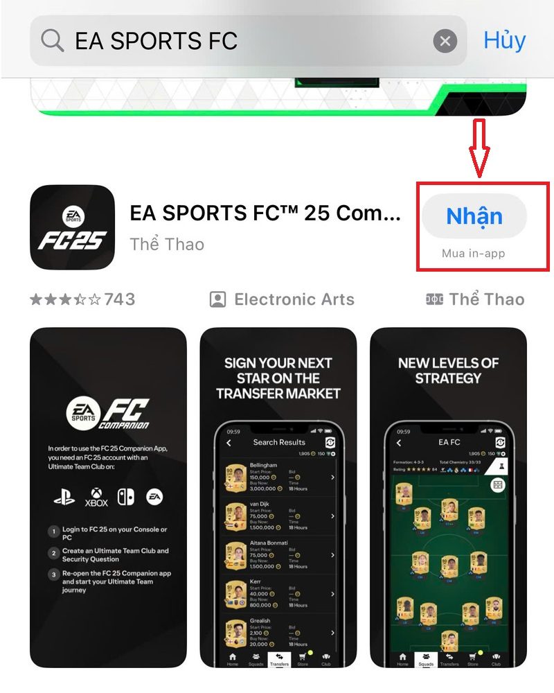 Cách tải FC Mobile trên điện thoại iPhone