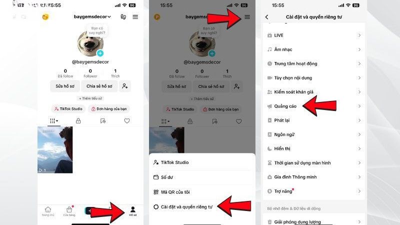 Chặn quảng cáo trực tiếp trong ứng dụng TikTok