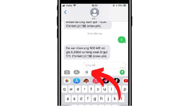 Ứng data Viettel qua tổng đài 511