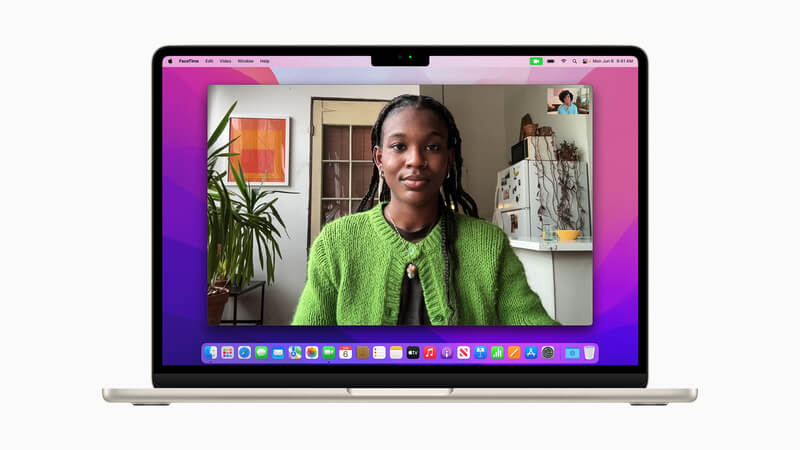 Camera chất lượng của MacBook Air M2 màu bạc