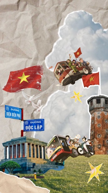 Hình nền 2/9/2025 mang phong cách tranh vẽ nghệ thuật