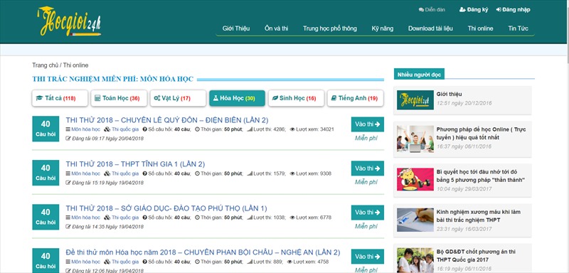 app học hóa miễn phí