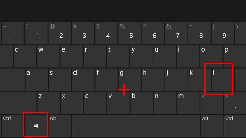 Nhấn tổ hợp phím Windows + L để khóa màn hình