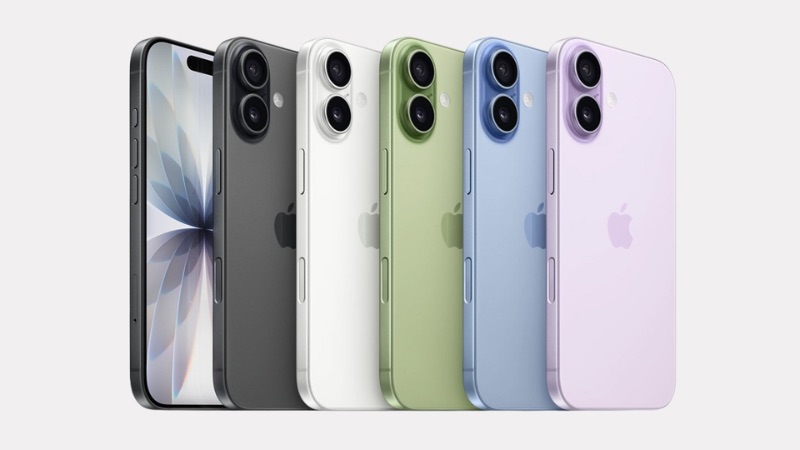 Bảng màu iPhone 17 cập nhật màu tím và xanh so với iPhone 16