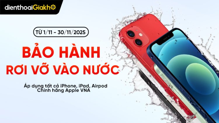 gói bảo hành rơi vỡ vào nước