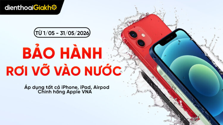bảo hành rơi vỡ vào nước
