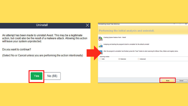 Cách xóa Avast Free Antivirus trên Win 10