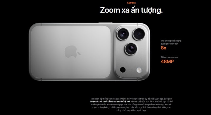 Khác biệt camera