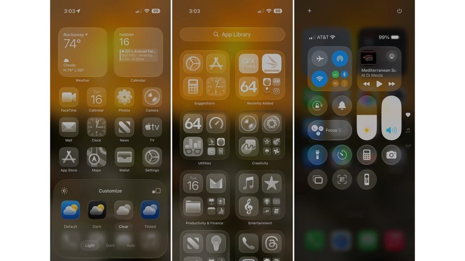 Phần mềm iOS 26 và Liquid Glass