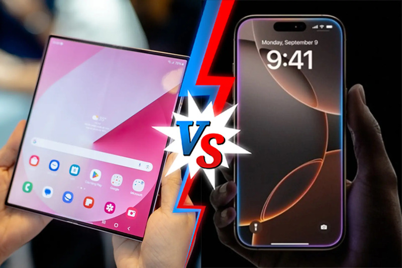 Galaxy Z Fold6 và iPhone 15 Pro Max