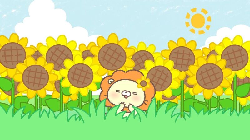 Ảnh hoa hướng dương chibi đáng yêu