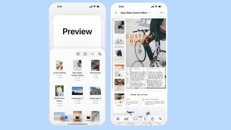 Ứng dụng Preview trên iPhone