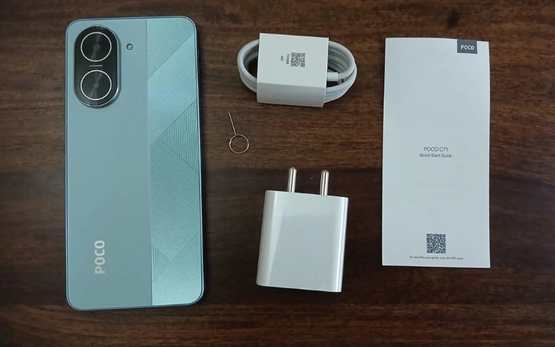 kích thước Poco C71 nhỉnh hơn một chút