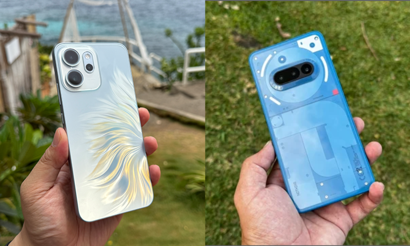 Oppo Reno 14 F vs Nothing Phone 3A về thiết kế 