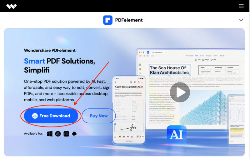 Phần mềm hỗ trợ scan PDFelement