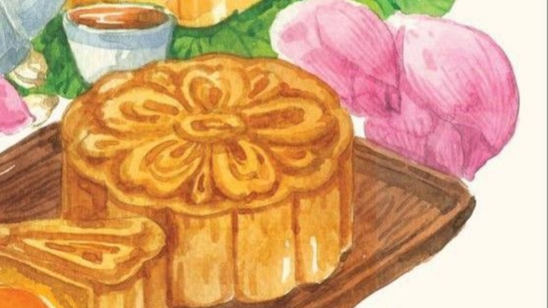Hình vẽ bánh Trung Thu đẹp mắt