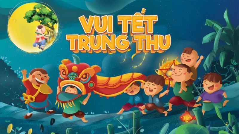 Vẽ tranh múa Lân trong đêm Trung Thu
