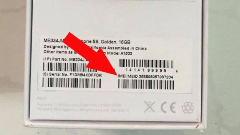 Kiểm tra số IMEI ở đằng sau hộp iPhone đã active