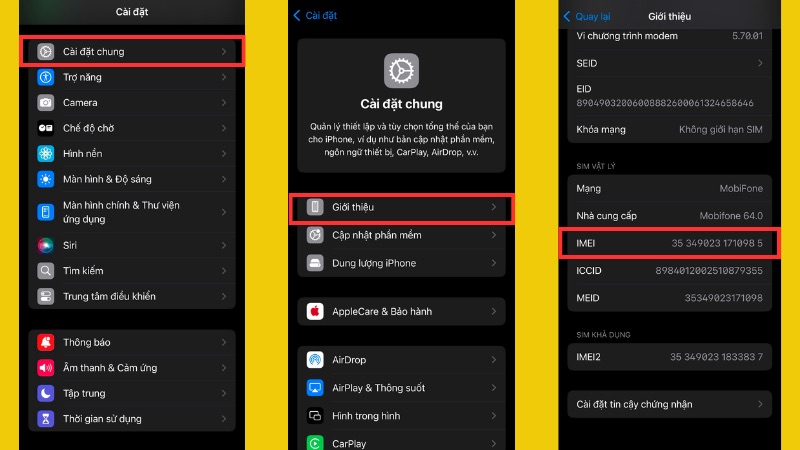 Kiểm tra số IMEI iphone đã active bằng Giới thiệu