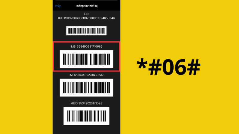 Kiểm tra số IMEI iphone đã active bằng lệnh *#06#