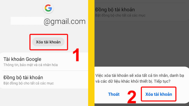 Cách xoá tài khoản Google trên điện thoại Android