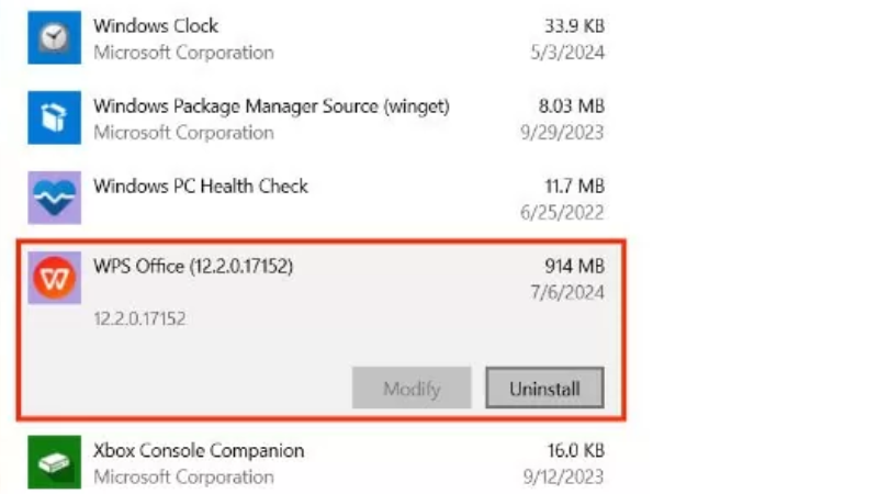Cách xoá WPS Office trên máy tính Win 10 chỉ trong 4 bước