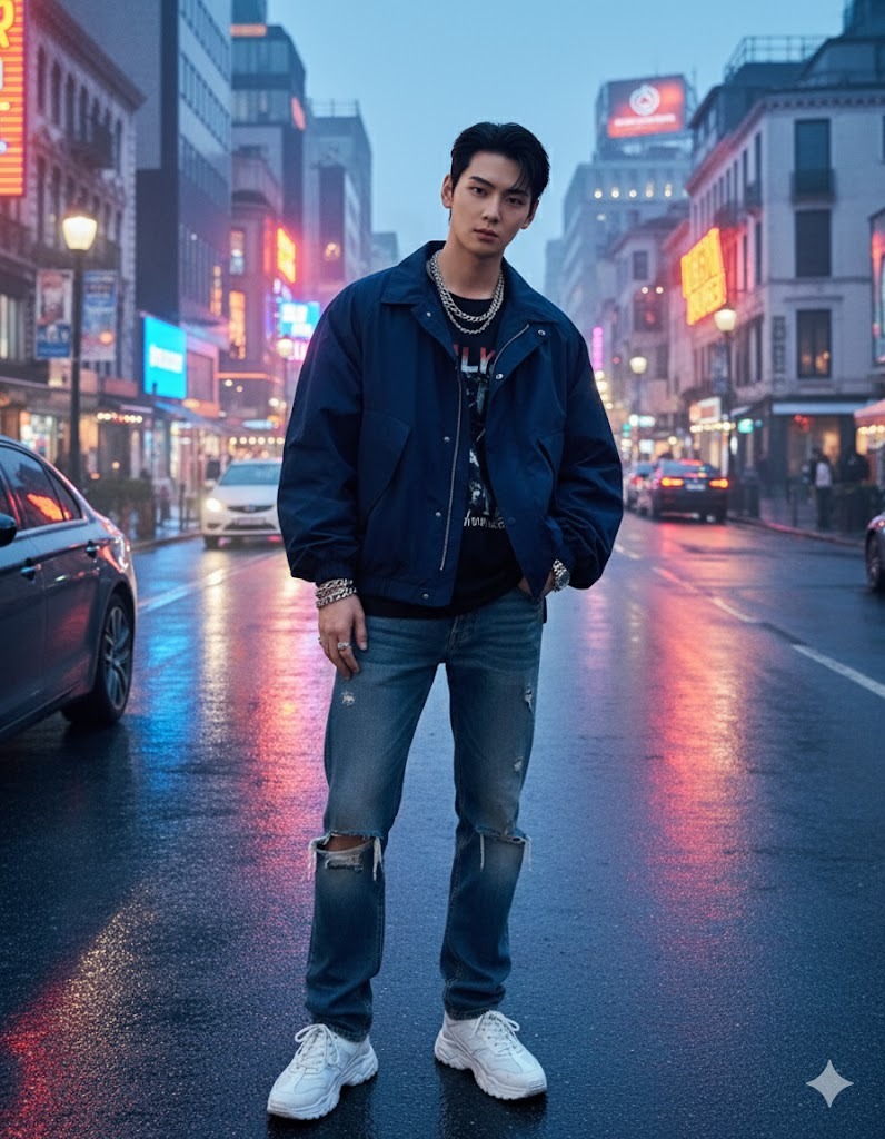 Prompt lookbook đường phố