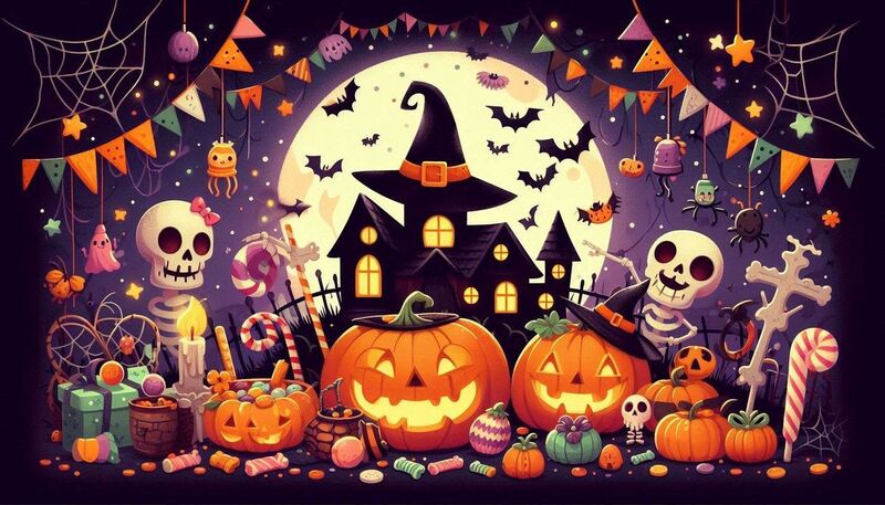 Hình ảnh Halloween kinh dị nhưng nghệ thuật