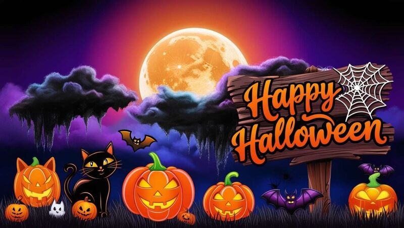 Hình ảnh Halloween kinh dị nhưng nghệ thuật
