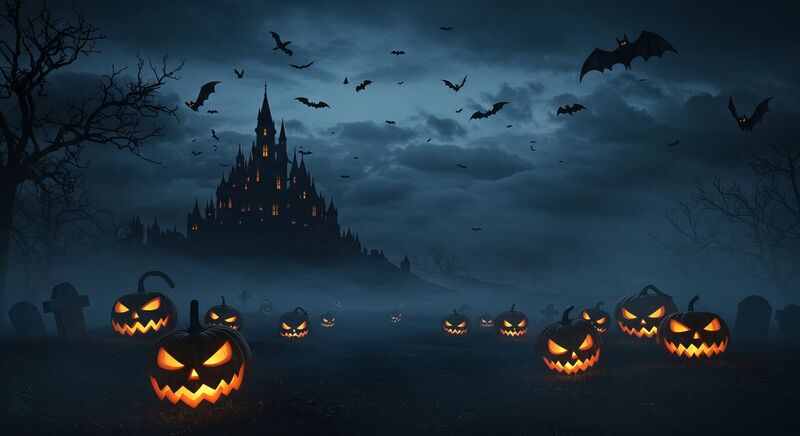 Hình ảnh Halloween kinh dị nhưng nghệ thuật