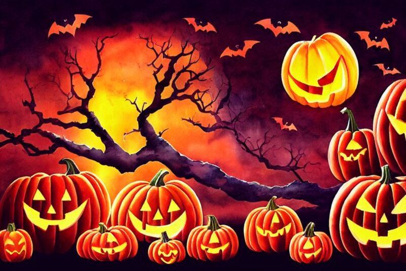 Hình ảnh Halloween kinh dị nhưng nghệ thuật