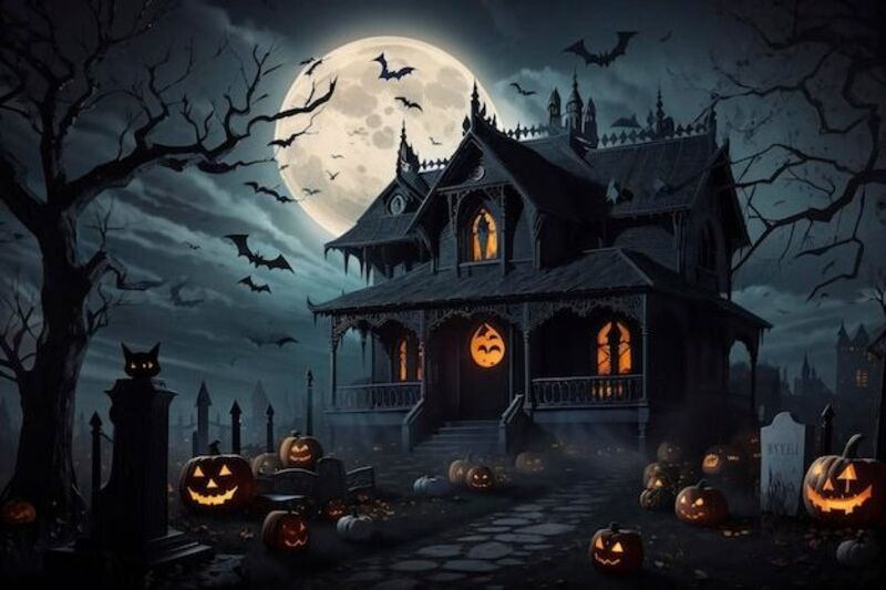 Hình ảnh nhà ma Halloween đáng sợ và kinh dị nhất 2025