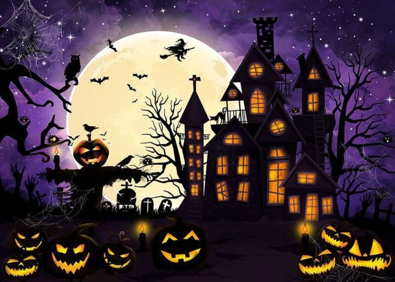 Hình ảnh nhà ma Halloween đáng sợ và kinh dị