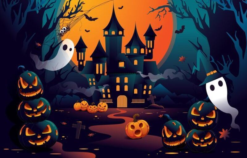 Hình ảnh nhà ma Halloween đáng sợ và kinh dị nhất