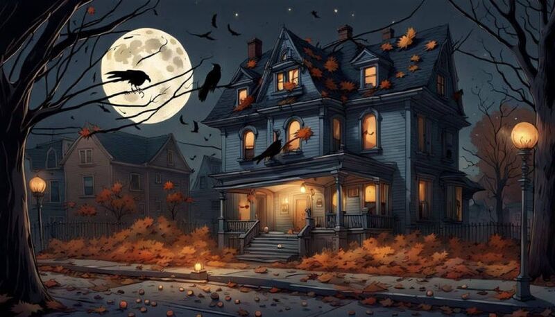 Hình ảnh nhà ma Halloween kinh dị nhất 2025