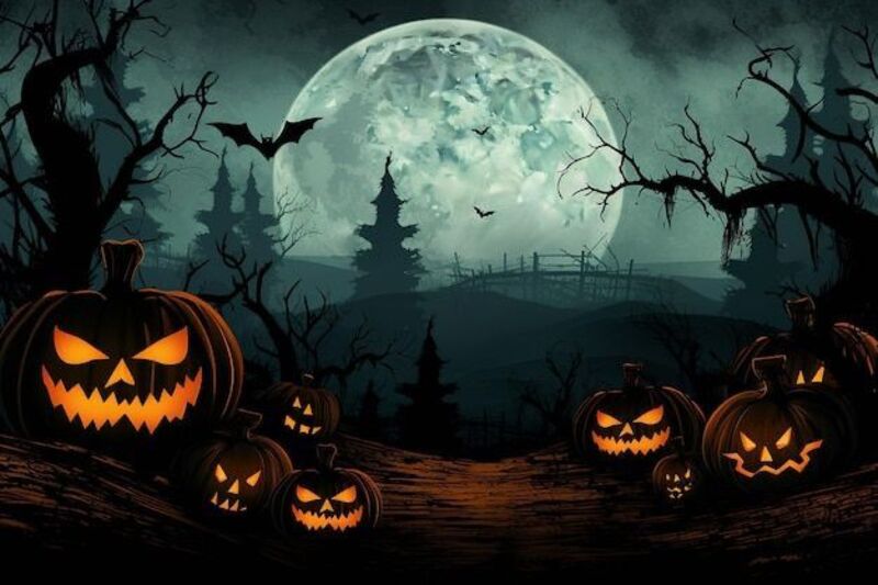 Hình ảnh Halloween kinh dị nhưng nghệ thuật
