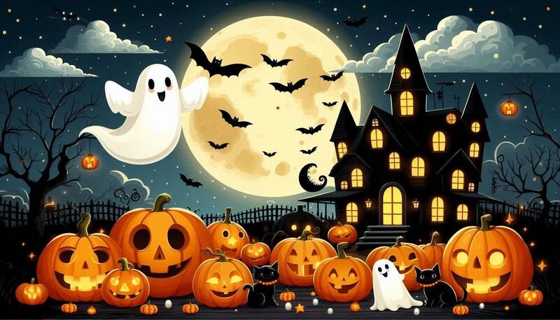 Hình ảnh Halloween kinh dị nhưng nghệ thuật