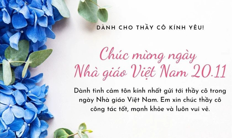 Hình ảnh 20/11 kèm lời chúc ý nghĩa